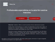 Tablet Screenshot of clinica-veterinarios-laspalmas.es